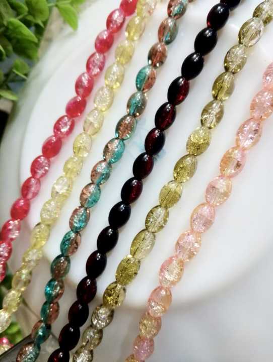 70%20Oval%20Crackle%20Crystal%20New%20Arrival%20Beads%20Strand%20of%2010*8mm%20%7C%201%20Glass%20Beads%20Strand%20for%20Jewelry%20Making%20%7C%20DIY%20Craft%20Beads%20-%20Image%202