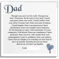 Gift for father, wall decor size 12 x 12 inch. 