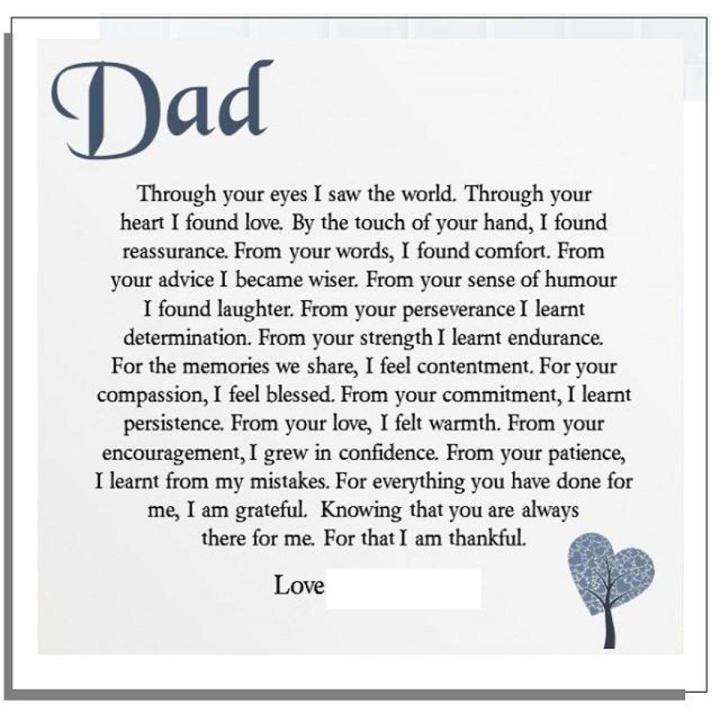 Gift for father, wall decor size 12 x 12 inch