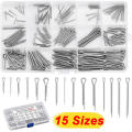 Durable Cotter Pin Kit Precision-Made 15 Sizes Multi-Size Cotter Pins Stainless Steel 150pcs U-Shaped Cotter Pins for Diy Projects Machinery Maintenance Automotive Repair Professional Technicians. 