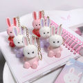 Gege bear Gogo Cub Bunny Rabbit Keychain Watery Lip Glaze Mirror Pouty Lips Student Party Affordable Lipstick. 