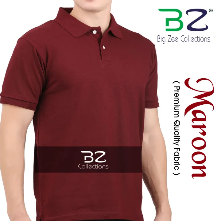 Maroon%20Polo%20T%20Shirt%20(Premium%20Quality%20Fabric)%20by%20Big%20Zee%20Collections%20-%20Image%202