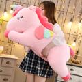 Gaint Unicorn Plush Toy Soft Stuffed Animal Toy Kawaii Unicorn Toys Bedding Pillow Cushion For Girls Lovely Baby Doll Kids Gift. 