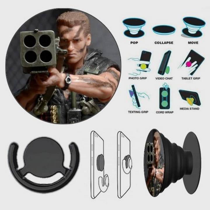 Popsocket Phone Grip With Free Mount Adapter - Ultimate John Matrix - PopSocket Black - SKINLEE-646-3-2