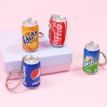 【2023】 Simulated Beverage Bottle Keychain Resin Doll Couple Key Chain Men Women Bag Pendant Children Mini Canned Drinks Bottle. 