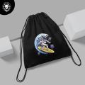 Astronaut Space Black Drawstring Bag For Boys & girls. 