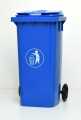120 Liter Fiber Plastic Garbage Dustbin with Big Wheels - Big Size Dustbin. 