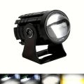 LED Work Lights for Motorcycles, Metal Body 12V 24V Dual Voltage Spotlight Driving Headlights, White and Yellow Fog Light Bars, Hard Wired Off-Road LED Auxiliary Lighting Kit for Motor Vehicles led light for Bike Car And Truck,. 