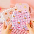 Women Girls Kawaii Cosmetic Makeup Tampon Bear Napkin Pouch Storage Bag Coin Purse Sanitary Pads Bag Mini Data Cables Organizer. 