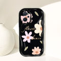 VRQR Wavy Edge Phone Case For infinix Hot 50i Mobile cover Shockproof Flower Pattern Back Cover Smart 9 X6531. 