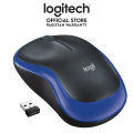 Logitech M185 Wireless Mouse (Blue) with USB Mini Receiver, Compatible with PC, Mac, Laptop. 