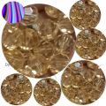 GOLDEN SHADE, TRANSPARENT CRYSTAL DIAMOND CUTS BEAD, SIZE 8MM FOR CRAFT PROJECT DIY SEWING CRAFT SUPPLIES.. 