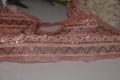 1.5 Gazz / Fancy Tissue Lace with zig zag design embroidery and sequins/Laces for clothes/for ladies kurtis , trousers and dupattas. 