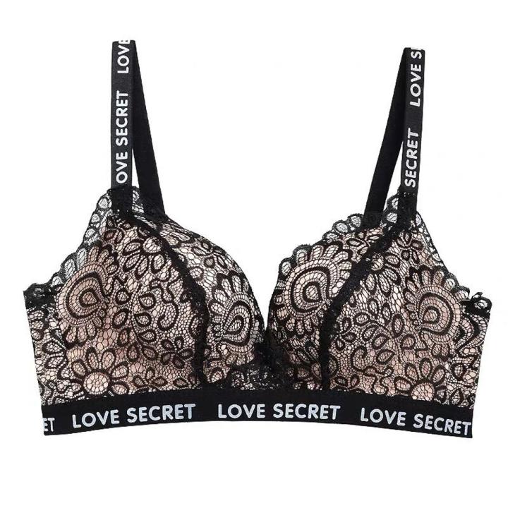 OIMG Korean Style Love Secret Fashion Style Lace Confortable Push Up Bra Adjustable Underwear Without Rims