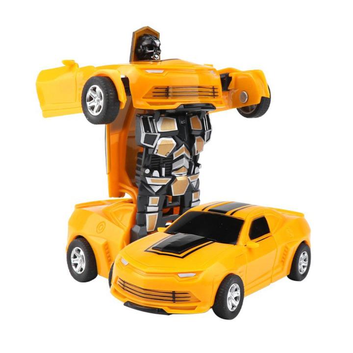 Cell Operated 2 In 1 Mini Robot Car Toy For Kids - Multicolors