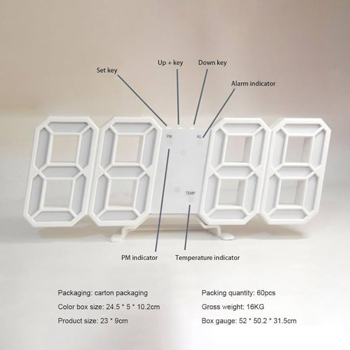 Curated visual reference: Fresh Look at Led Digital Clock Modern Design Multi Functional Touch Control Alarm