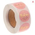 500Pcs/Roll Pink Thank You for Your Order Sticker Kraft Labels Sticker. 