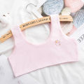 pack of 2 Girls Cotton Fabric Kids Underwear Cute Cartoon Camisole Baby Bras Undershirt Teens Vest Girl Singlet Shirt Children's. 