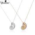 New Gold Ariel Voice Shell Necklace Spiral Sea Snail Necklace Ocean Beach Conch Ariel Necklaces For Women Party S. 