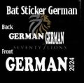 German Bat Sticker in Yellow Complete Set. 
