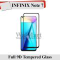 Front Screen Protector Glass For Infinix Note 7 - Full Glue Edge To Edge Tempered Glass. 
