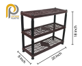Plastic Kitchen Organizer Rack Large Capacity Crockery Storage with Drainage Tray. 