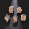 Natural Crystal Cluster Ring Stone Crystal Handmade Ornament Diamond Colorful Natural Stone Rings for Women Men. 