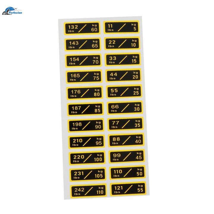 Weight Stack Labels 5-110kg Weight Stickers Number Stickers for Gym Workout Body Building Resistance