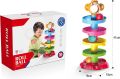 Huanger Roll Ball Game - 5 Layers Swirling Ball Ramp Roll Ball Toy for Baby Kids | Drop and Go Ball Stack and Toss Game with 3 Balls | Plastic | Multi Color | for Toddlers. 
