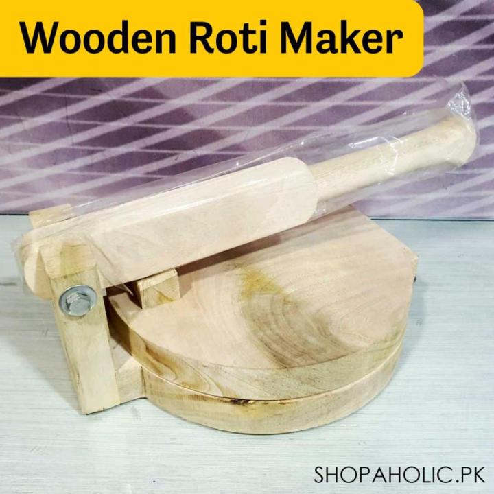 Manual Press Wooden Roti Maker  Flash Sale