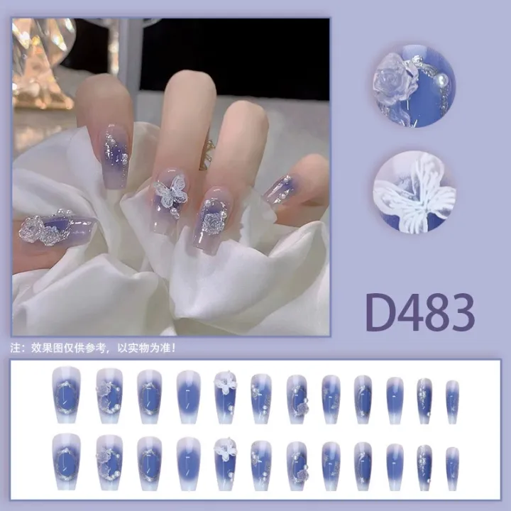24Pcs%20French%20With%20Drill%20Pearl%20Fake%20Nails%20Press%20On%20Nail%20Tips%20Artificial%20Full%20Cover%20Cute%20Bow%20Wearing%20False%20Nails%20Fashion%20Popular%20Stick%20on%20Nails%20Cute%20Artificial%20Nails%20for%20Girls%20Cat%20Eye%20Nails%20-%20Image%205