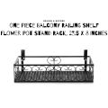 One Piece Balcony Railing Shelf Flower Pot Stand Rack, 23.5 Inches. 
