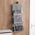 Double side transparent 6 Pocket Foldable Hanging Bag 3 Layers Folding Shelf Bag Purse Handbag Organizer Pocket Hanger Storage. 