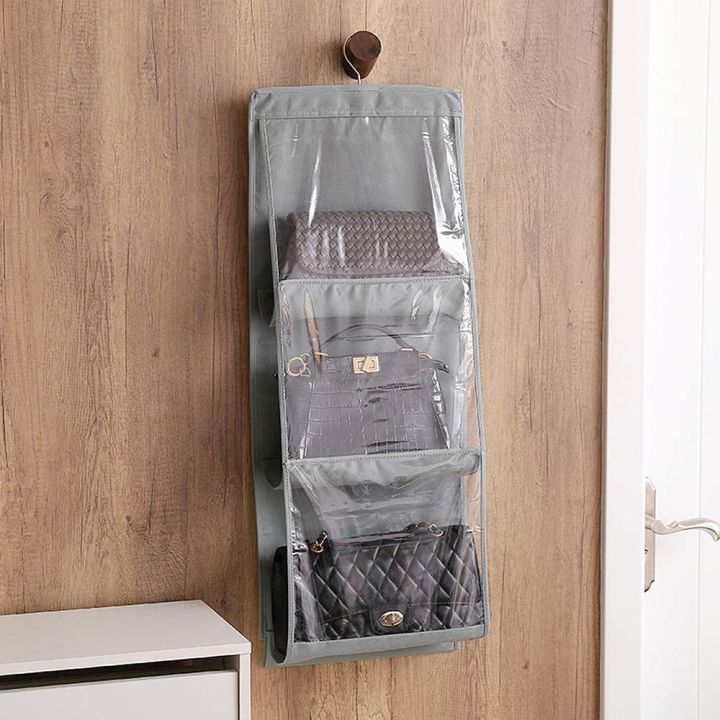Space-Saving%20Purse%20Organizer%20-%206%20Pocket%20Clear%20Hanging%20Shelf%20Bag%20-%20Image%203