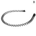 FKC 1 Pcs Metal Wavy Style Headband for Unisex Black Hair Band For Girls & Mens. 