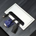 Computer Desk Office Table Wire Cap / Wire Cover Aluminium Rectangle Black Brush 6 X 3 Clopal. 