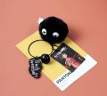 Cute Small Black Charcoal Ball Plush Key Chain Wizard Key Chains Japan Anime Keyrings Lovely Pendant for Girls Bag Jewelry. 