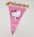 HELLO KITTY THEME BUNTINGS - PACK OF 10 BUNTINGS - HELLO KITTY BUNTINGS - PARTY FLAGS BANNER. 