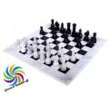 Marble Onyx Chess Set . Handcrafted board game . 32 figures 1 chess board and fancy velvety storage box. 