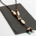 Heaert Sharp Ceramics Bead Necklace Chinese Style Tassel Necklaces Vintage Ceramic Beads Women Necklaces Iy268. 