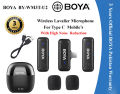 3 Years Warranty - BOYA BY-WM3T-U2 Mini 2.4GHz Wireless Microphone with Charging Case For Type C Mobiles. 