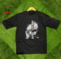 New stylish gojo printed down shoulder t shirt for men soft and comfortable. 