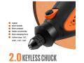 TACKLIFE Rotary Tool Kit With Upgraded MultiPro_Keyless Chuck Versatile Accessories And 4 Attachments And Carrying Case Multi-Functional - RTD35ACL. 