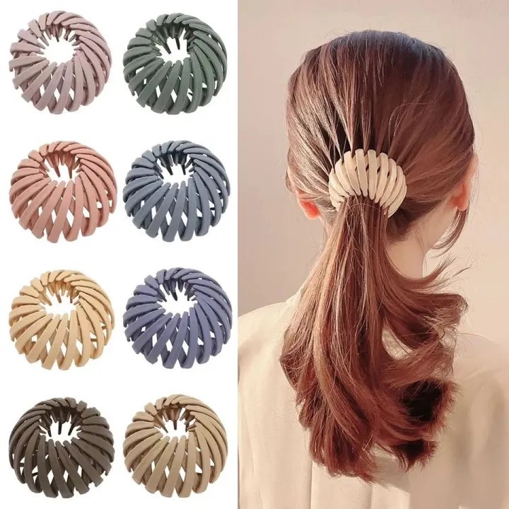 Fashion%20Matte%20Texture%20Hairpin%20Bun%20Hair%20Claw%20Clips%20Horsetail%20Buckle%20Hair%20Clip%20Bird%20Nest%20Expanding%20Hair%20Accessories%20For%20Women%20-%20Image%202