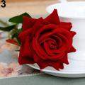 1 Pc Beautiful Artificial Fake Rose Flower with Leaf Wedding Party Home Decor. 