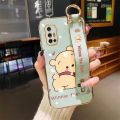 JIUMOO For VIVO V17 Case With Wristband Cartoon Cute Winnie The Pooh New Design Shockproof Phone Case Pattern Plating Silicone Casing Full Cover Camera Thin SoftCase Protection Cases. 
