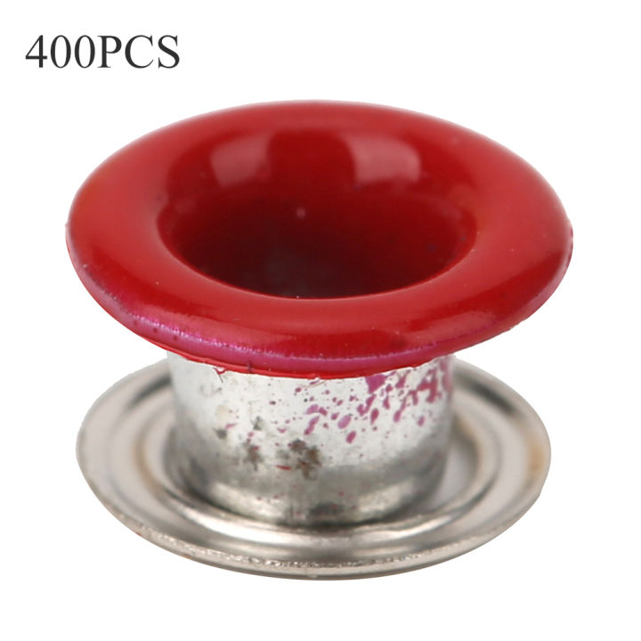 400 Sets 3MM Metal Eyelets Grommets Bag Shoe Leather Craft Scrapbooking Colored