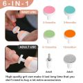 Baby Nail Clippers 6 in 1, Baby Nail Cutter Safe Electric Baby Nail Trimmer Kit, Baby Nail File Kit, With Heads, Newborn Toddler Toes and Fingernails, Trim and Polish Manicure Pedicure Nail Clippers For Infant Newborn Baby Nail Cutter. 