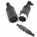 Pair Male Female 4-Pin DIN Audio Adapter Connector. 