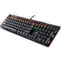 HP GK100F Wired Full Size RGM Backlit Mechanical Gaming Keyboard, 7 LED Indicators, Mechanical Blue Switches, Single Piece Metal Panel, Double Injection Key Caps, and Window Key Lock, sale price (pakistan day sale). 